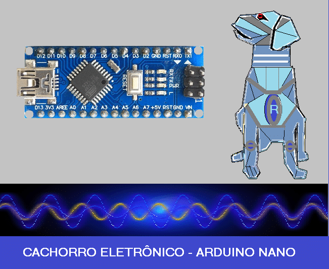 CACHORRO ELETRÔNICO – C/ ATMEGA 328P – ARDUINO NANO (REF326)