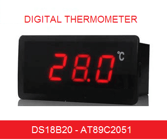 TERMÔMETRO DIGITAL – C/ AT89C2051 / DISPLAYS DE 7 SEG / DS18B20 (REF 380)